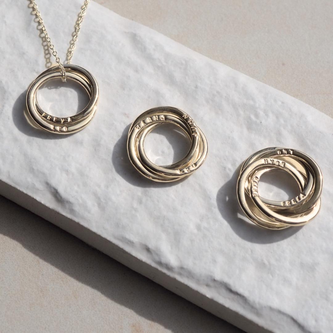 Interlocking Circle Necklace 