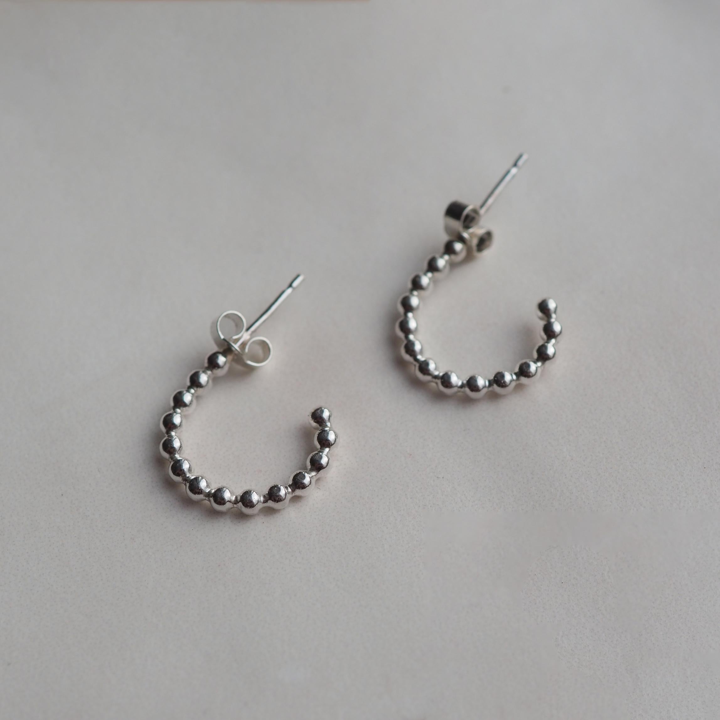 Beaded Stud Earrings | Huggie Stud Earrings