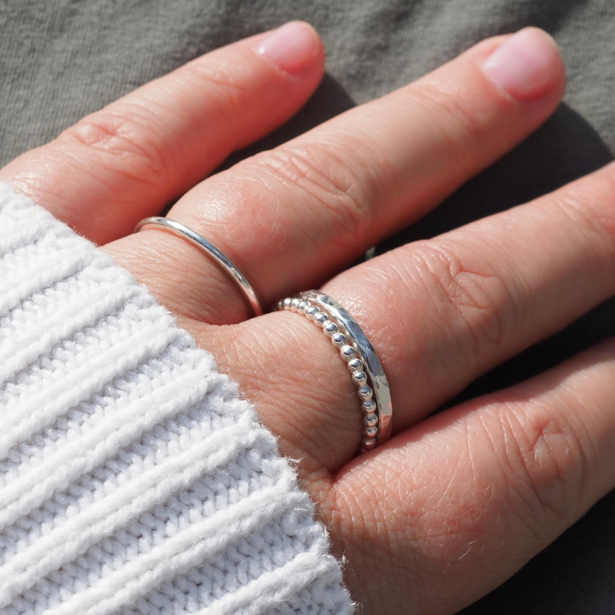 Beaded Stacking Ring | Women's Bead Rings