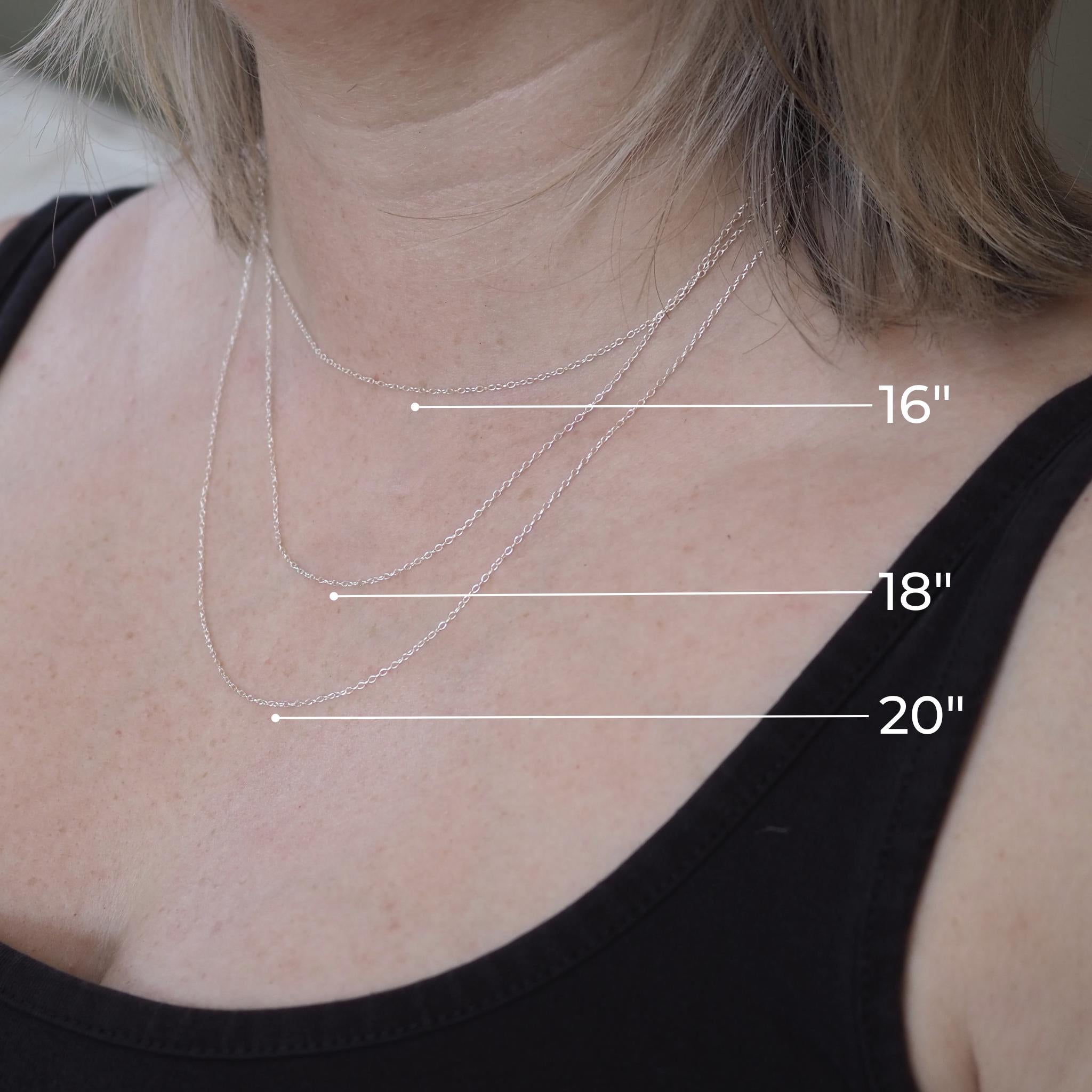 Necklace chain length guide