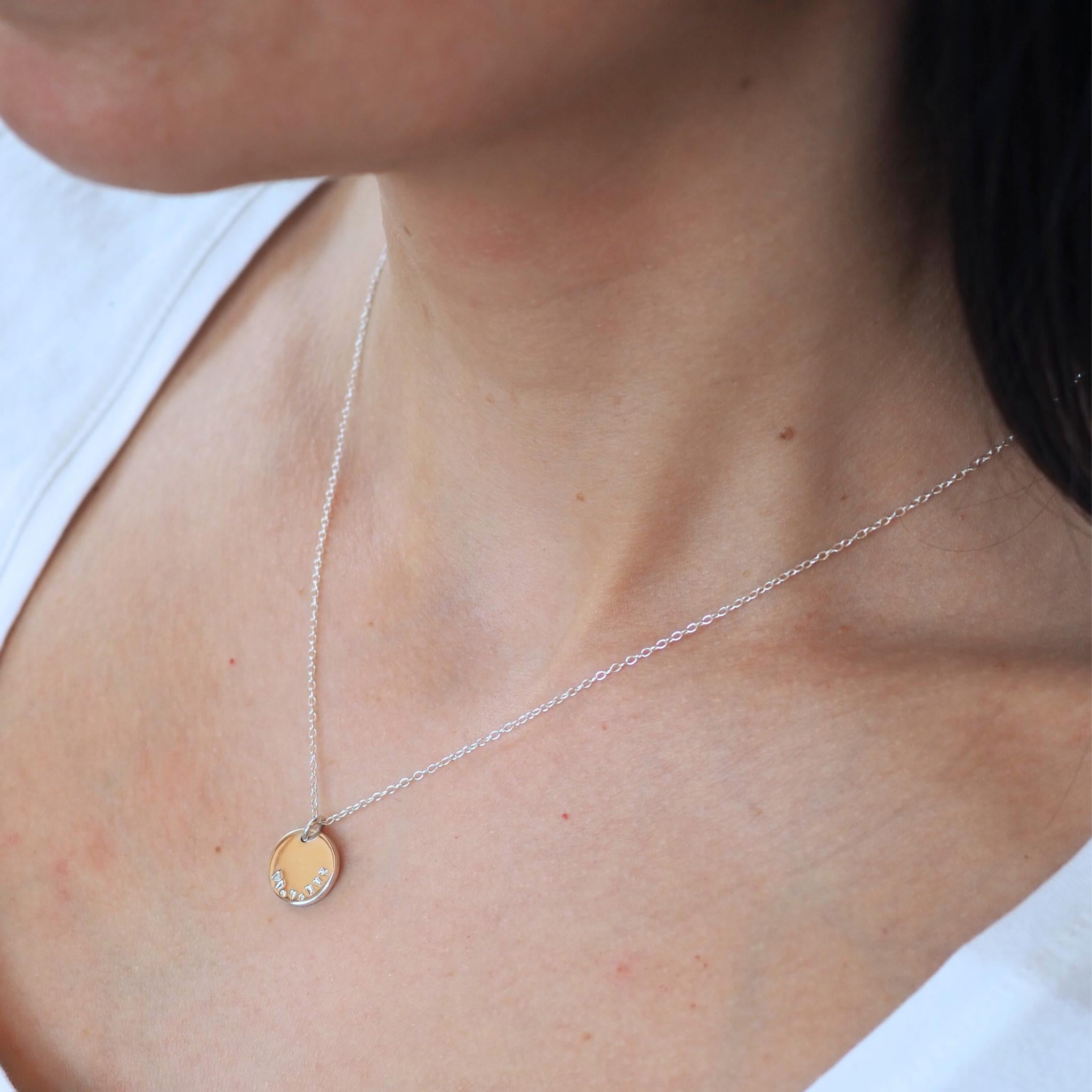 Double Sided Disc Necklace