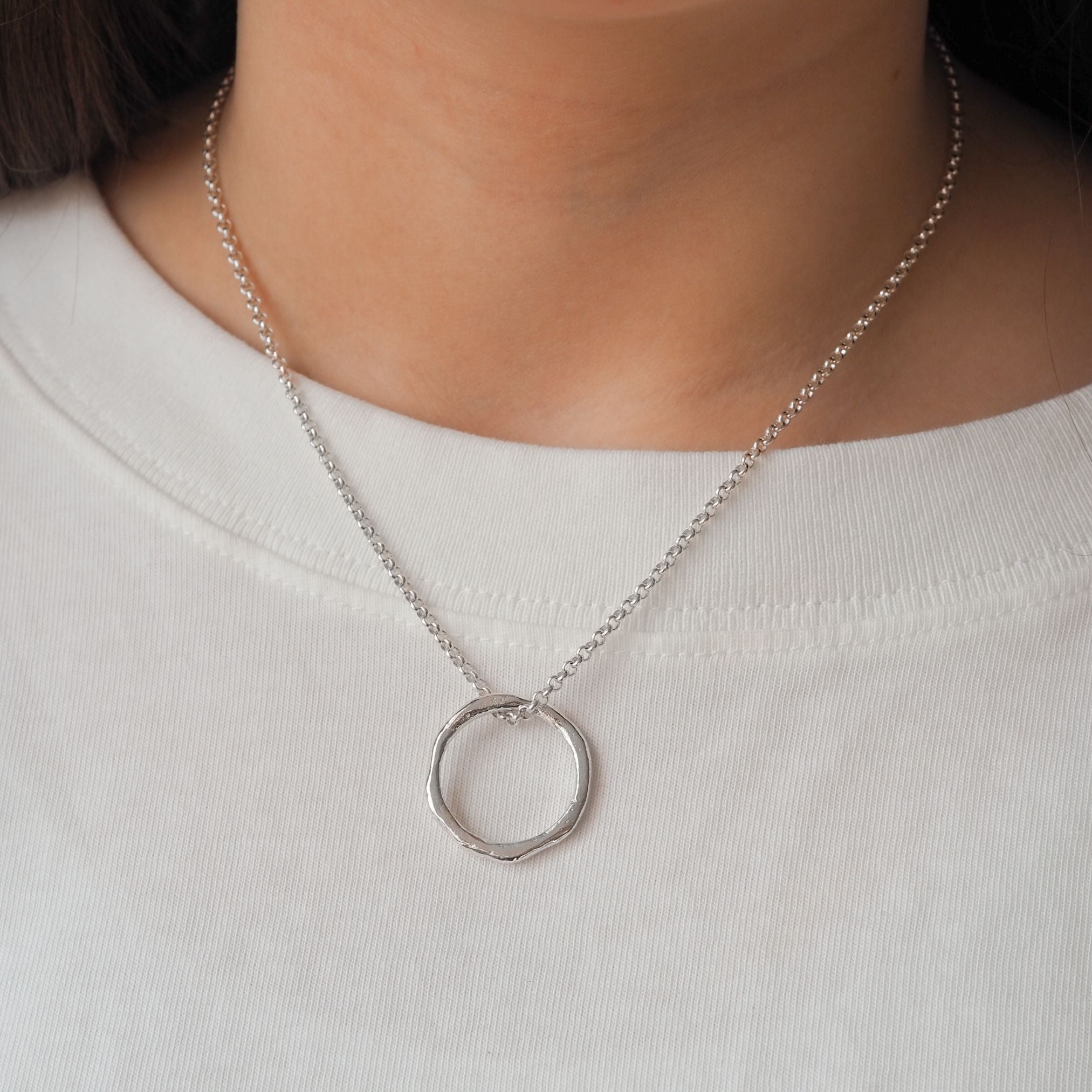 Sterling Silver Floating Necklace |