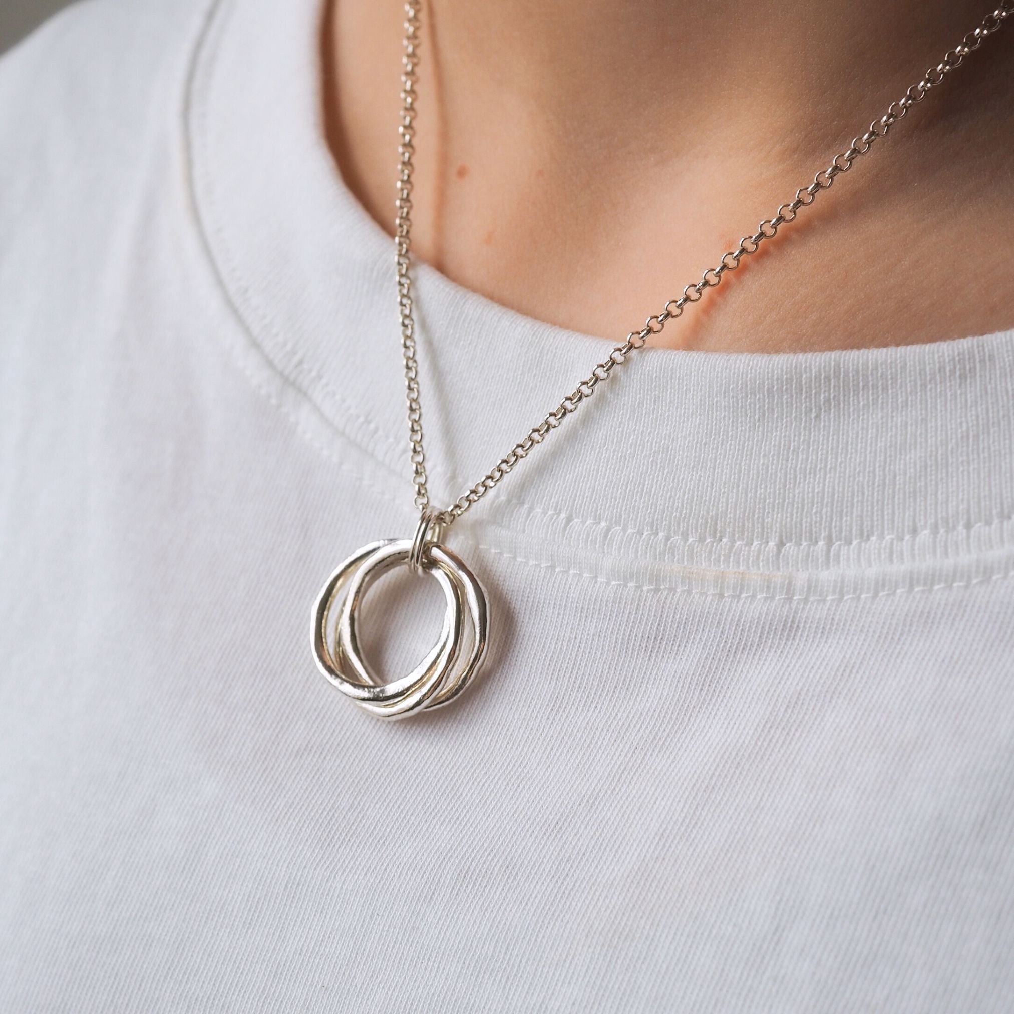 Entwined Rings Necklace