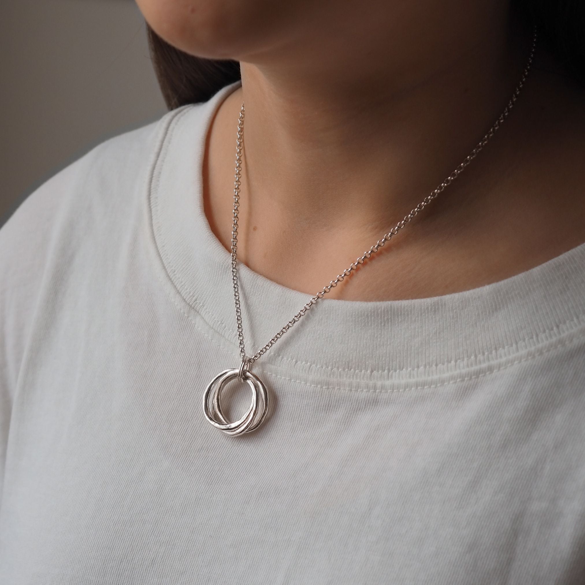 Entwined Rings Necklace