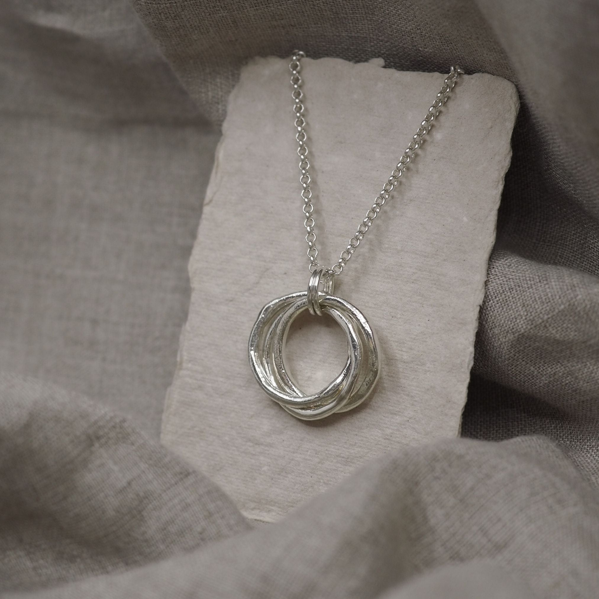 Entwined Rings Necklace