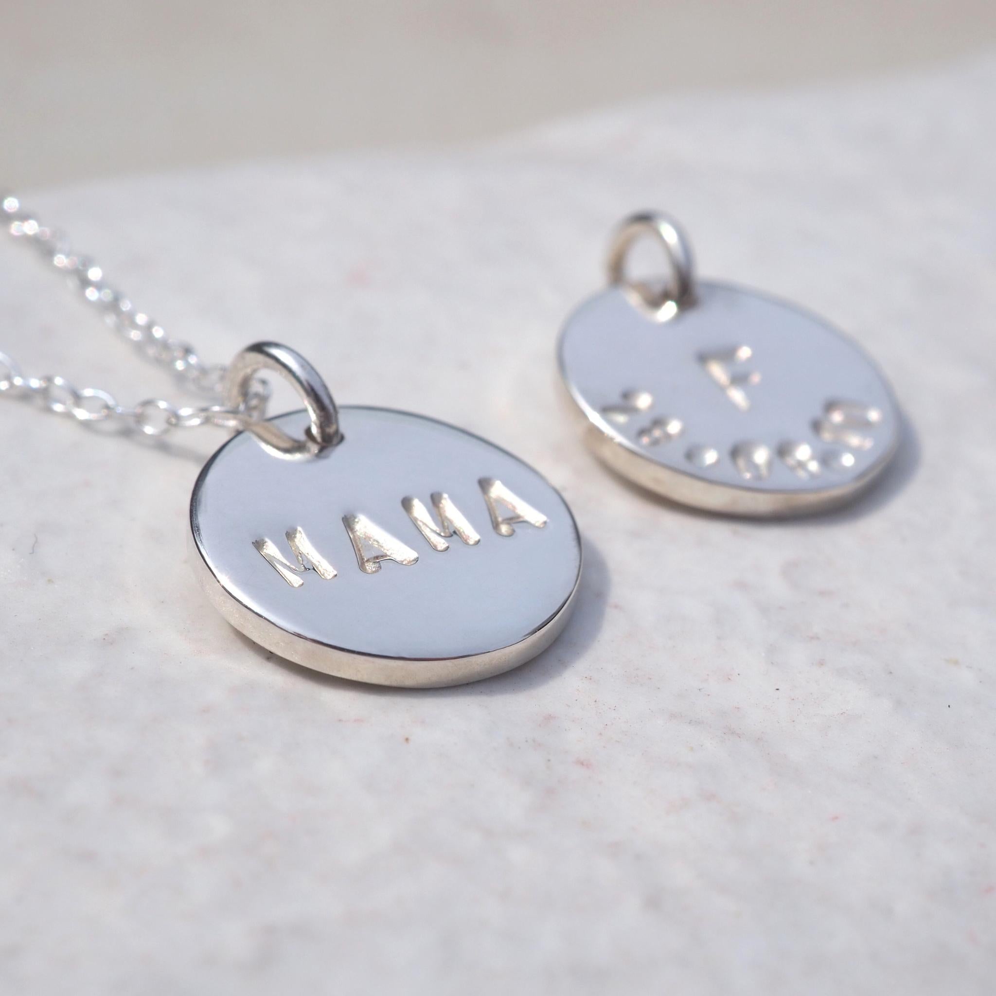 Mama necklace in sterling silver