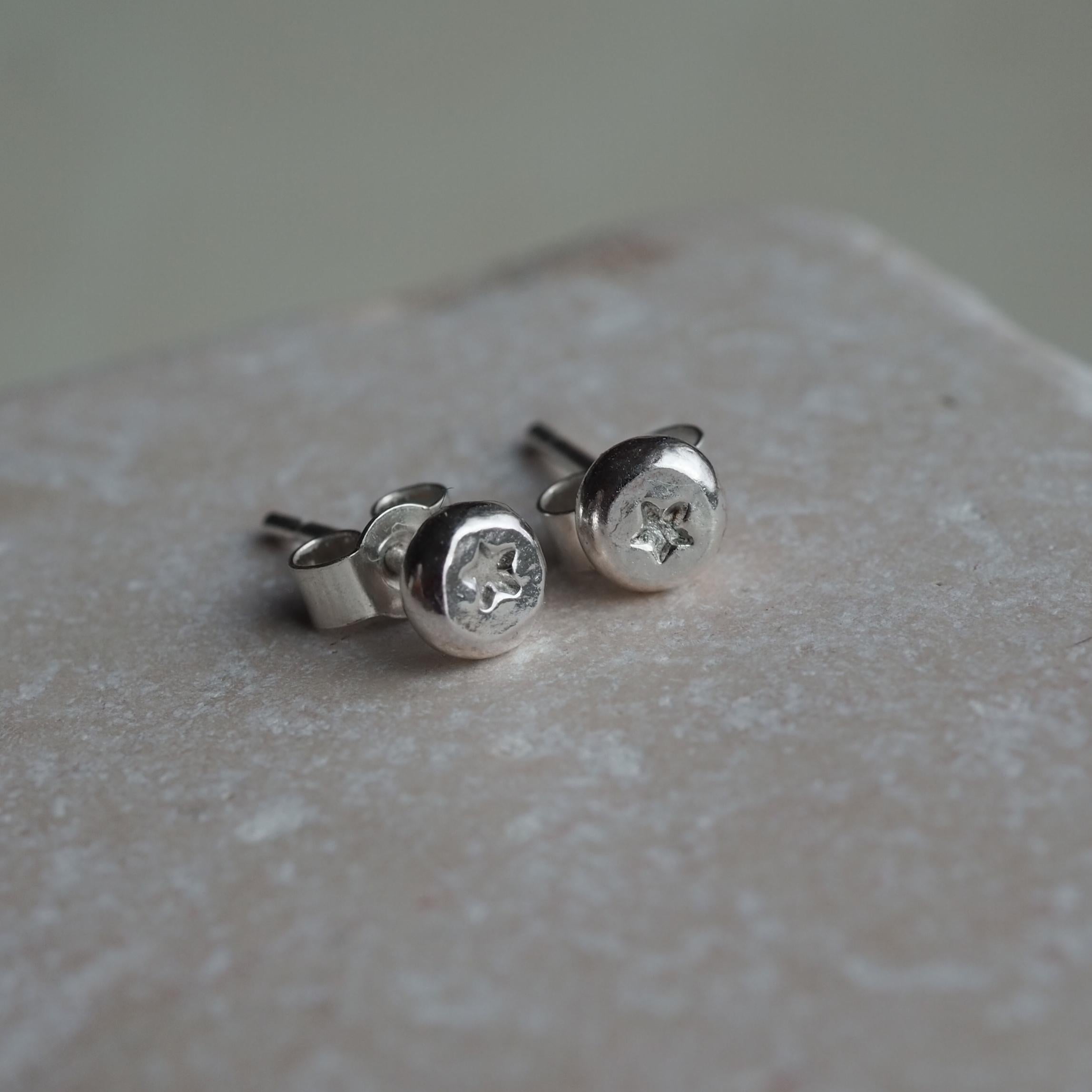 Organic Star Stud Earrings