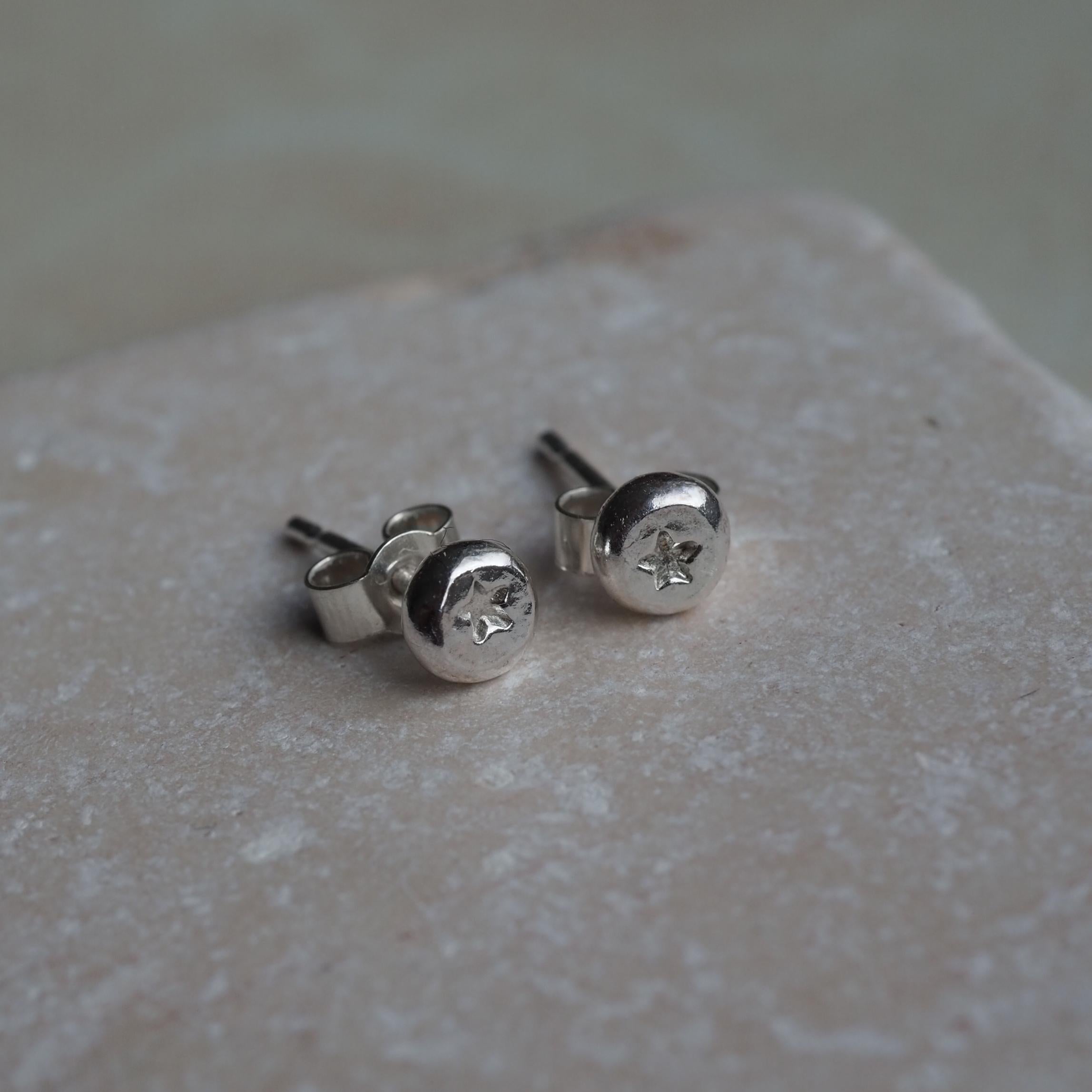 Organic Star Stud Earrings