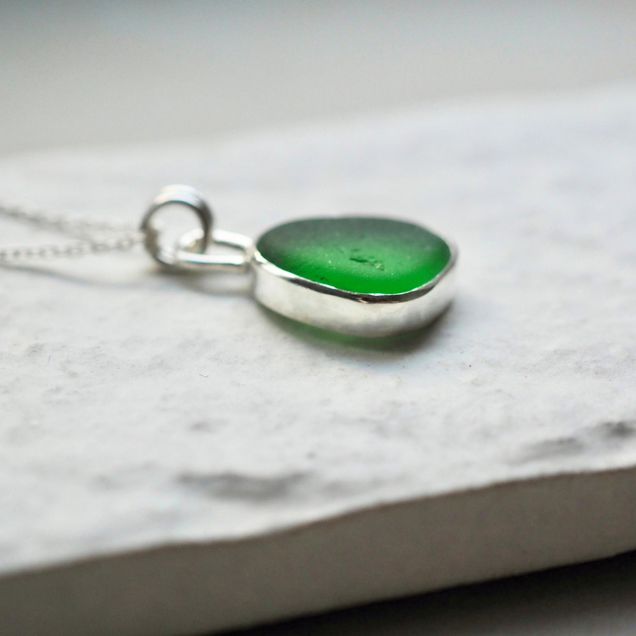 Green Sea Glass Necklace