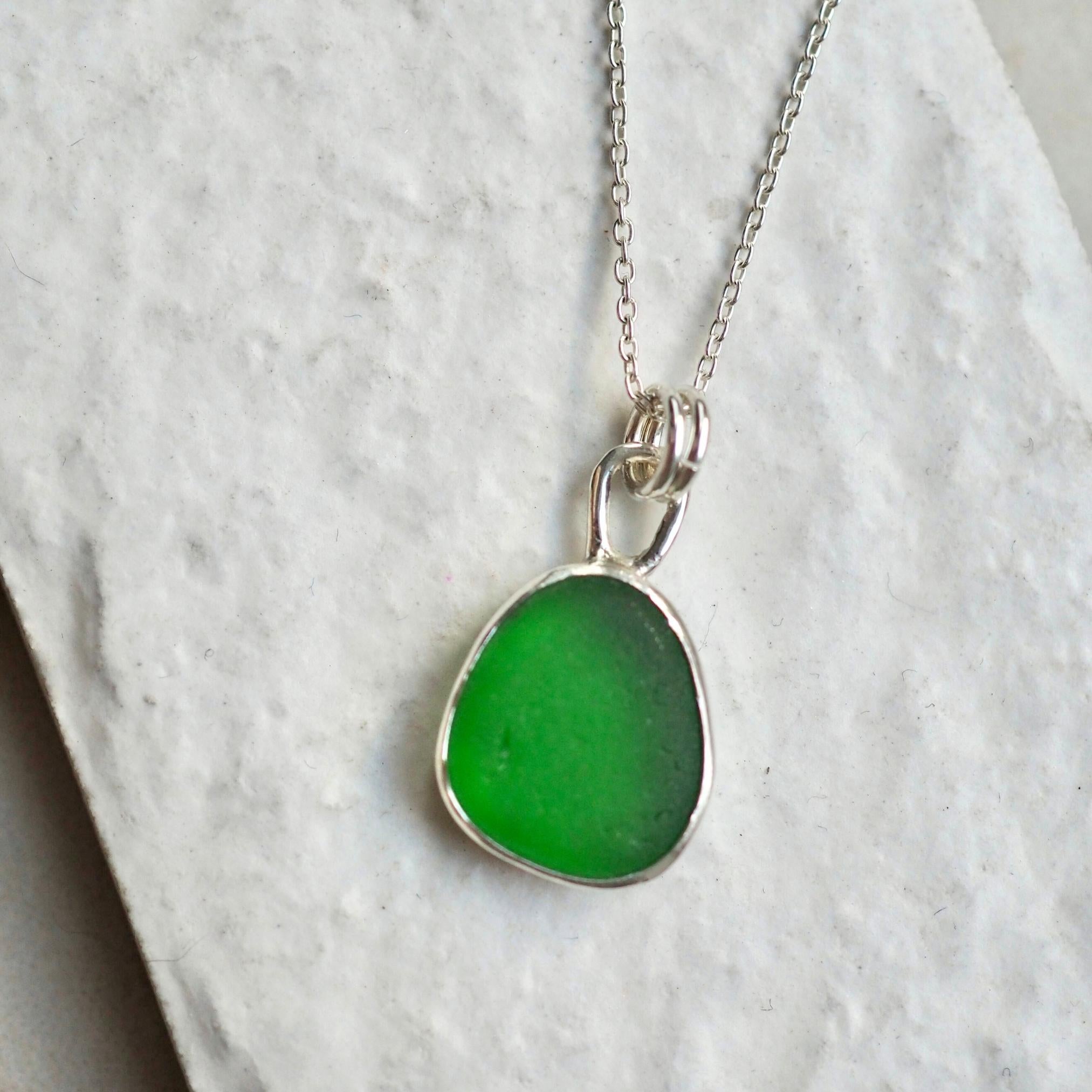 Green Sea Glass Necklace