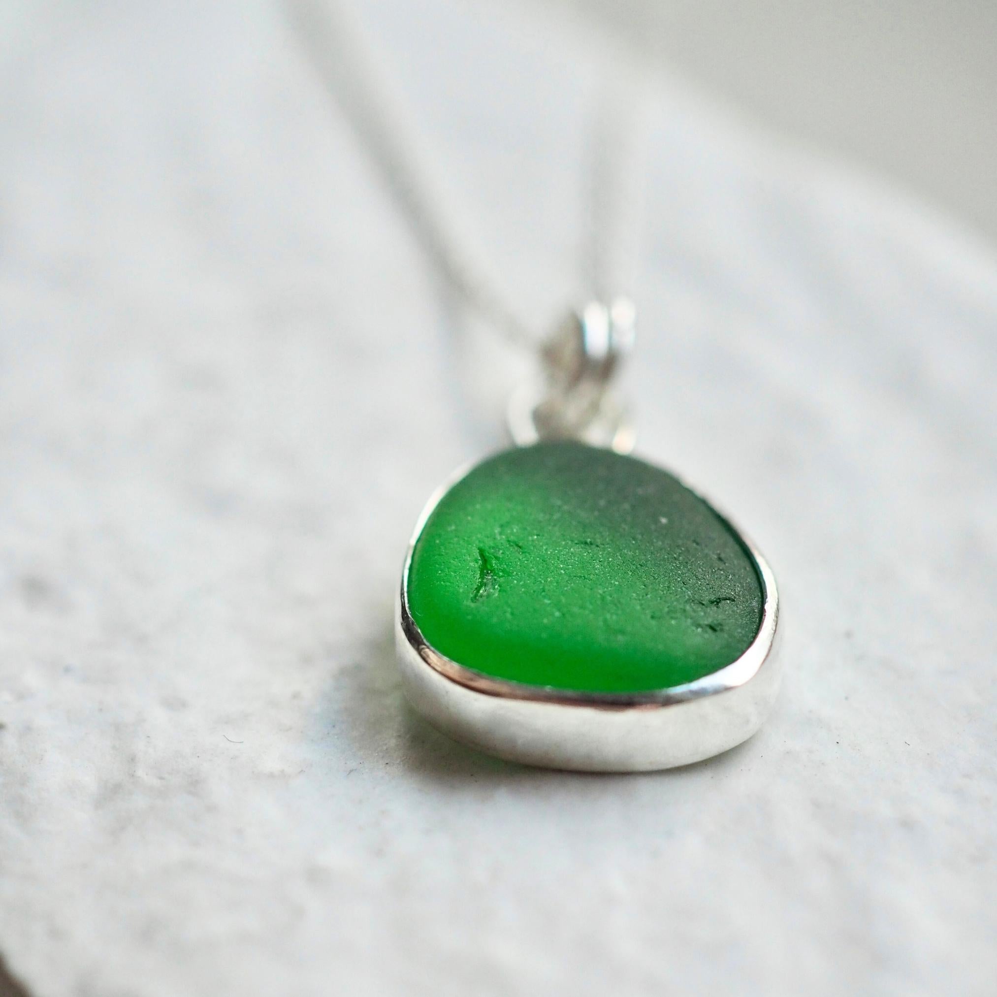 Green Sea Glass Necklace