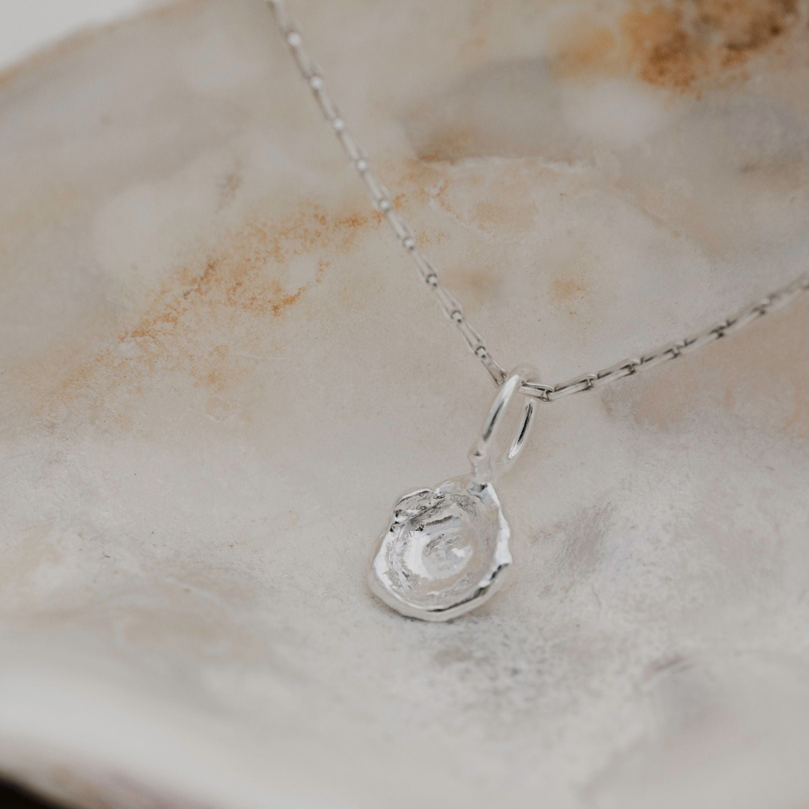 Sterling Silver Watercast Charm Necklace Five