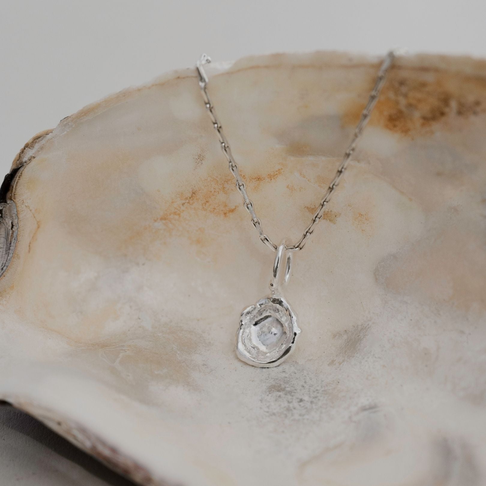 Sterling Silver Watercast Charm Necklace Five